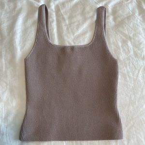 Aritzia Babaton Sculpt Knit Squareneck Tank